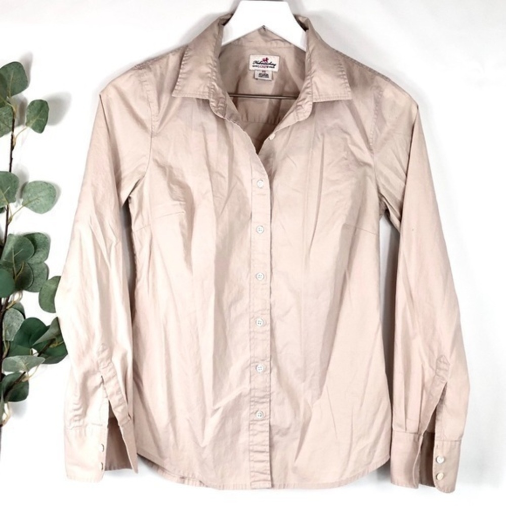 J. Crew nude pink haberdashery stretch button down
